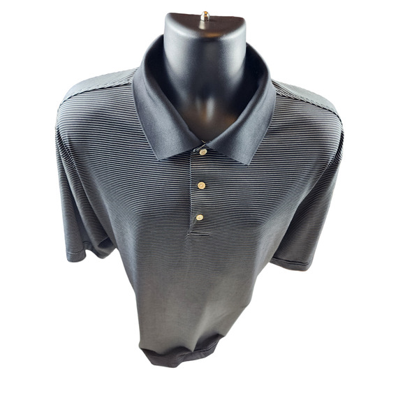 Peter Millar Golf Polo Summer Comfort Mens XXL Striped Short Sleeve Breathable - Picture 7 of 14